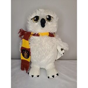 BAB Hedwig Harry Potter White Owl Build A Bear Plush with Gryffindor Scarf